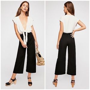 Free People Patti Pant Black Crop Flare